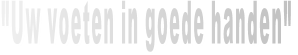 "Uw voeten in goede handen"